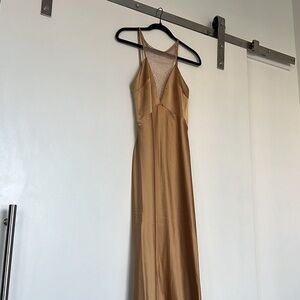 Signifigant Other Diamante mesh panel Maxi Dress